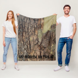 Rustic träd bark, utomhusnaturen mönster fleecefilt