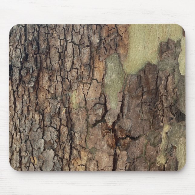 Rustic träd bark, utomhusnaturen mönster musmatta (Framsidan)