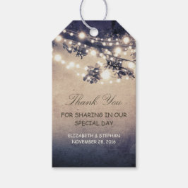 Rustic Träd Brances Ljus Bröllop Presentetikett