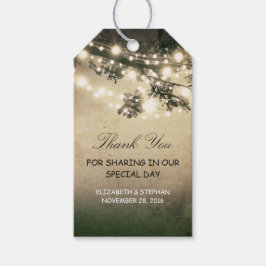 Rustic Träd Brances Ljus Bröllop Tack Presentetikett