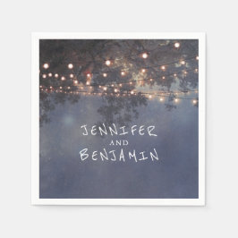 Rustic Träd Grenar och Ljus Bröllop Pappersservett