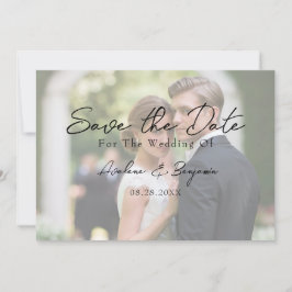 Rustic Träd Heart Photo Save Date Card Inbjudningar