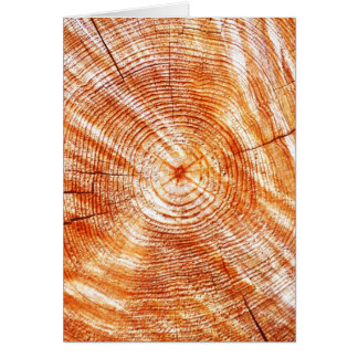 Rustic Träd Ringar Wood Design Gifts Hälsningskort