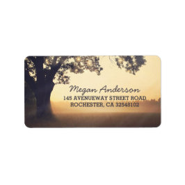 Rustic Träd String Ljus Bröllop Adressetikett