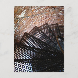 Rustic trapphus med Rope Handrail Vykort