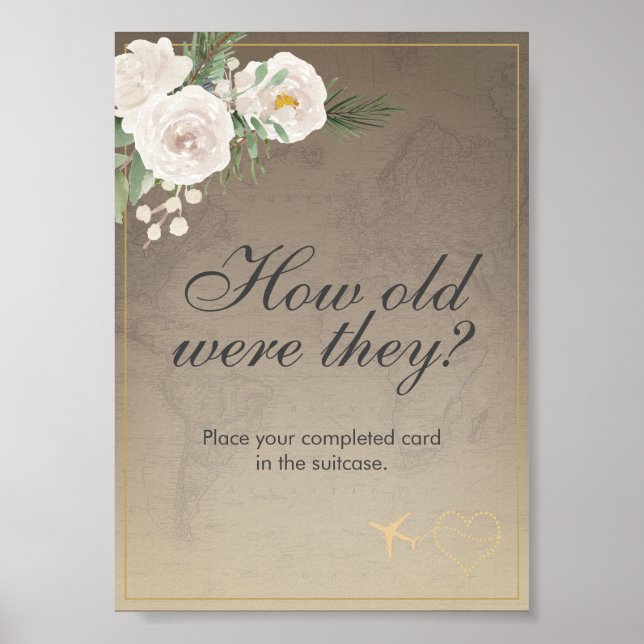 Rustic Travel Theme Möhippa Party Poster (Framsidan)