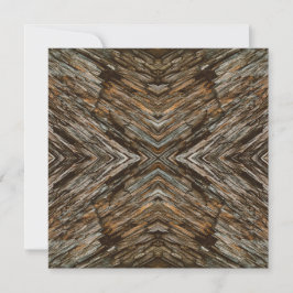 Rustic Tree Bark Photo Southwest Diamond Pattern Kort