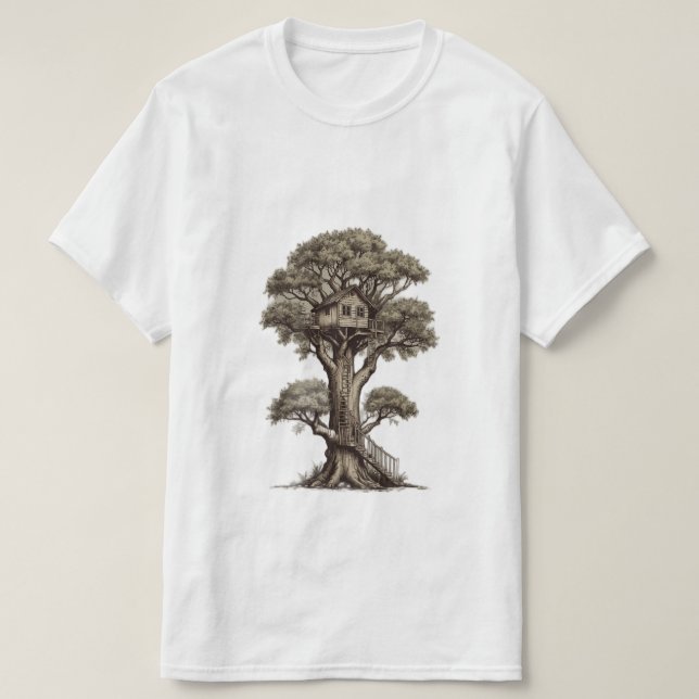 Rustic Treehouse Retreat" Beskrivning: T Shirt (Design framsida)