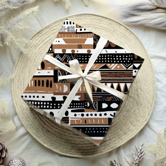 Rustic Tribal Ethnic Earthy African American Gift Presentpapper