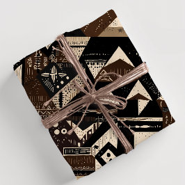 Rustic Tribal Geometric African American Gift Presentpapper
