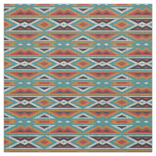 Rustic Tribe Mosaic Native Indian Mönster Tyg
