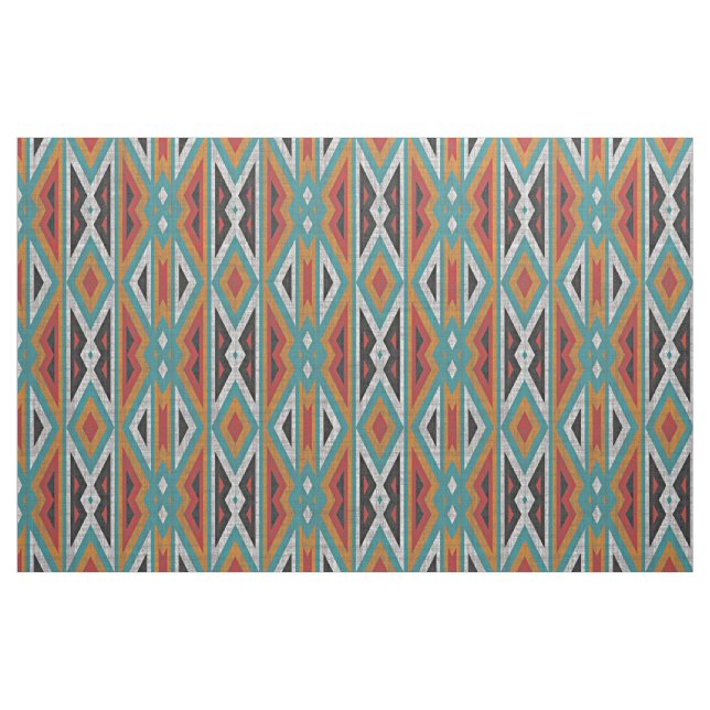 Rustic Tribe Mosaic Native Indian Mönster Tyg (Fat Quarter)