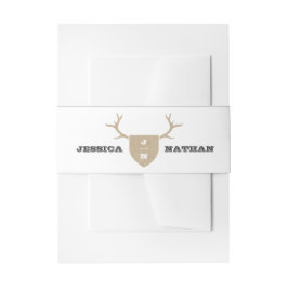 Rustic Trophy Grått Belly Band För Inbjudningskort