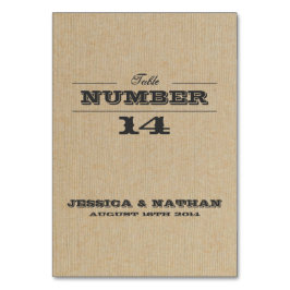 Rustic Trophy Grått Bord Card Bordsnummer