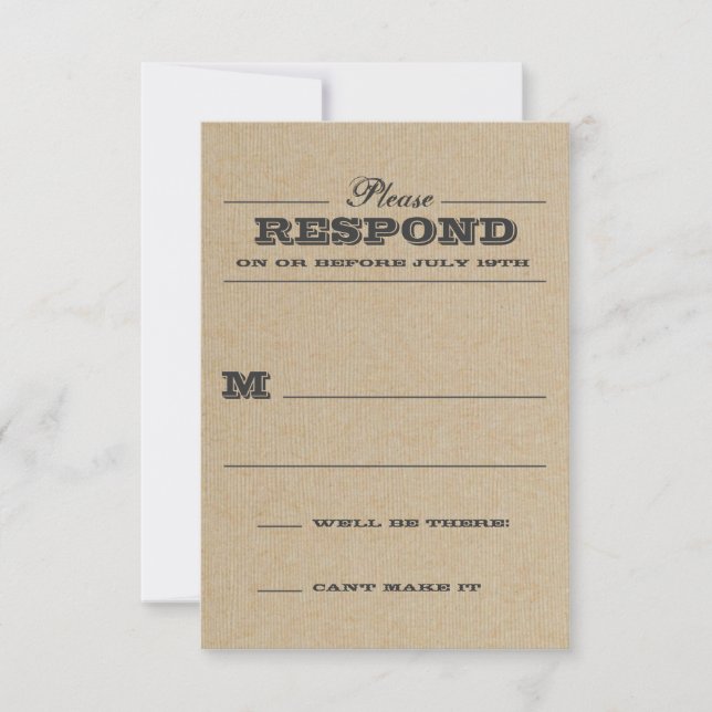 Rustic Trophy Grått Response OSA Kort (Framsida)