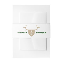 Rustic Trophy Grönt Belly Band För Inbjudningskort