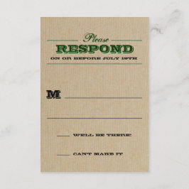 Rustic Trophy Grönt Response OSA Kort