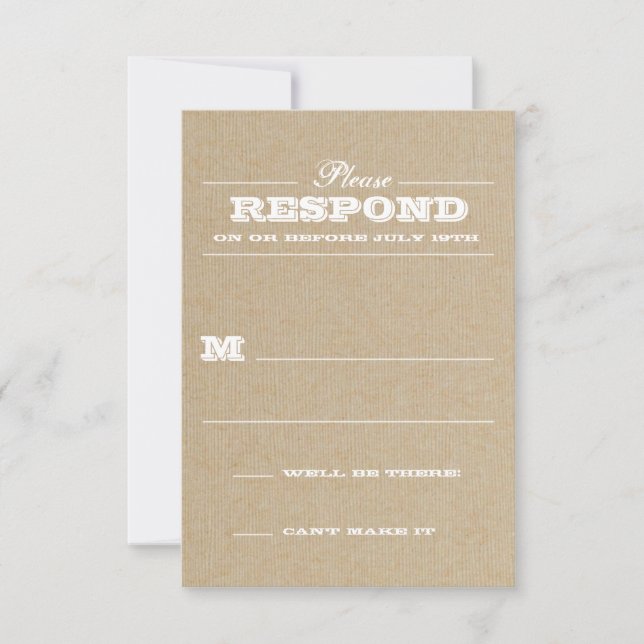 Rustic Trophy White Response OSA Kort (Framsida)