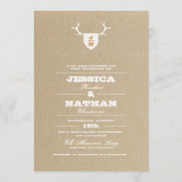 Rustic Trophy White Wedding-inbjudan Inbjudningar