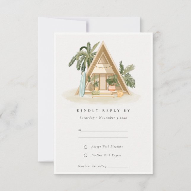 Rustic Tropical Handflatan Beach Shack Bröllop OSA (Framsida)