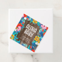 Rustic Tropical Handflatan Lämnar Aloha Baby Showe