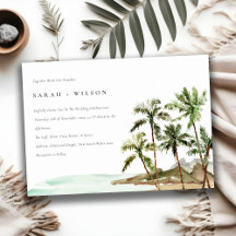 Rustic Tropical Handflatan Träd Beach Sand Bröllop