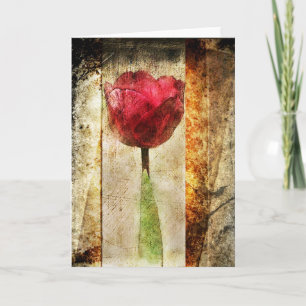 Rustic Tulip-hälsningskort Kort