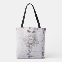 Rustic Tupp Brick Background Tote Tygkasse