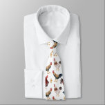 Rustic Tupp Mönster Neck Tie Slips<br><div class="desc">Viktig tid med vattenfärgad illustration av tuppar och en chick.</div>