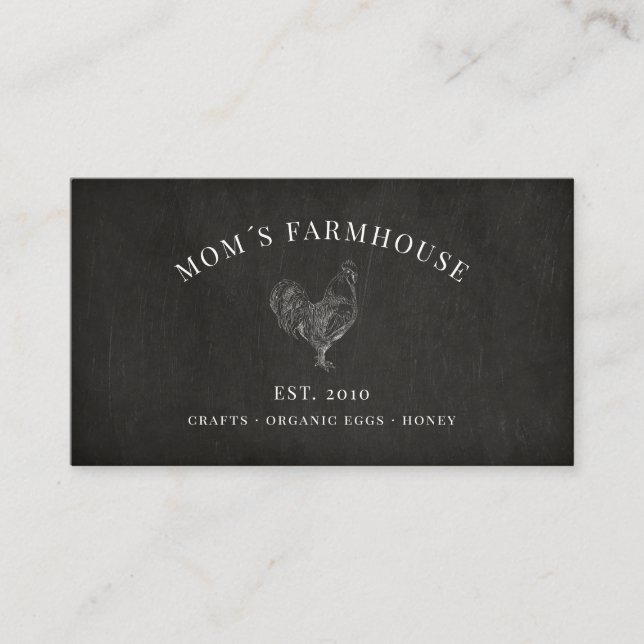 Rustic tupp sketch-logotyp på kretskort visitkort (Framsida)