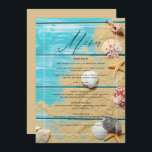Rustic Turcos Beach Wedding Meny<br><div class="desc">Beach bröllopsmeny anpassade till dina specifika egenskaper.</div>