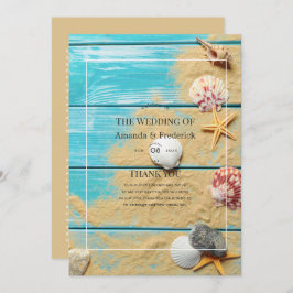 Rustic Turcos Beach Wedding Program