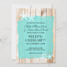 Rustic Turcos Starfish Wedding bjudande