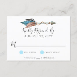 Rustic Turcos Wood Feathers Arrow Bröllop OSA