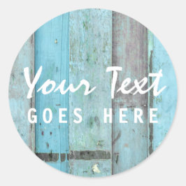 Rustic Turcos Wood Vintage & Boho Chic Boutique Runt Klistermärke