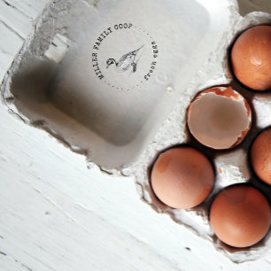 Rustic Typewriter Anka Egg Carton Frimärke Stämpel