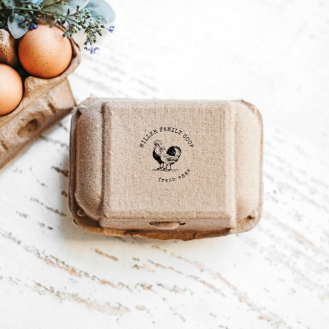 Rustic Typewriter Egg Carton Frimärke Stämpel (Skapare uppladdad)
