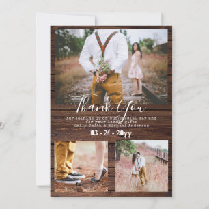 Rustic Typewriter Font Tack PHOTO Collage Kort
