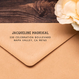 Rustic Typography Adress Självfärgande Stämpel