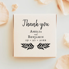 Rustic Typography Personligt bröllp Tack Stämpel