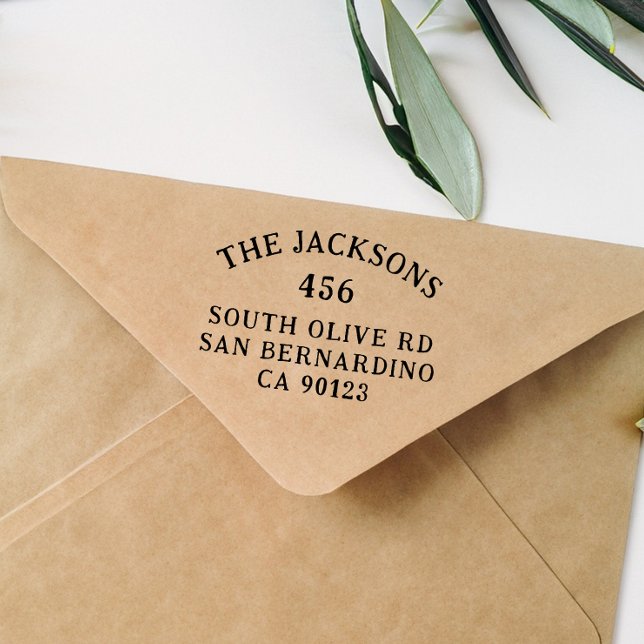 Rustic Typography Vintage Stil Returadress Stämpel (Rustic Typography Vintage Style Return Address Rubber Stamp)