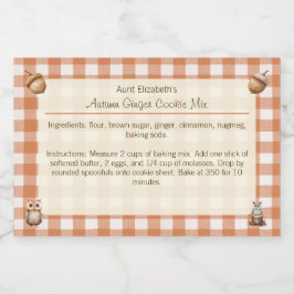 Rustic Uggla Acorns Autumn Ginger Cooke Mix Mat Etiketter