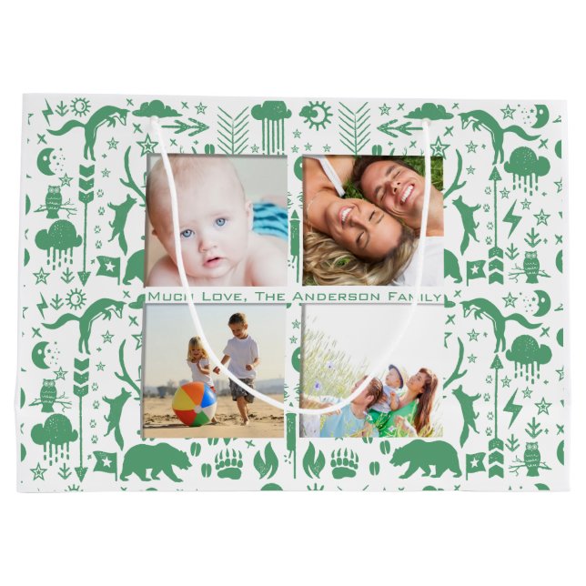 Rustic Uggla Bear Hjort Fox Woodland Creature Möns (Baksidan)