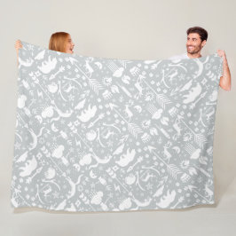 Rustic Uggla Bear Hjort Fox Woodland Creature Möns Fleecefilt