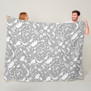 Rustic Uggla Bear Hjort Fox Woodland Creature Möns Fleecefilt