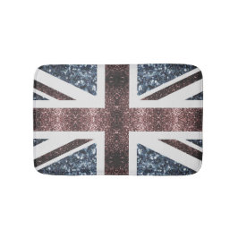 Rustic UK flagga Red blue sparkles glitter Badrumsmatta