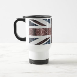 Rustic UK flagga Red blue sparkles glitter Resemugg