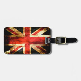 Rustic Union Jack Underbar Britain Flagga Bagagebricka