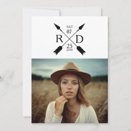 Rustic Urban Arrow Studentfest Inbjudan