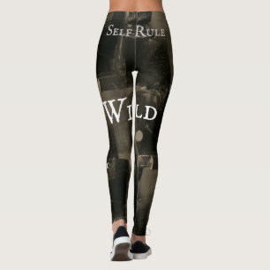 Rustic Urban Vild Black Grått Mode Leggings